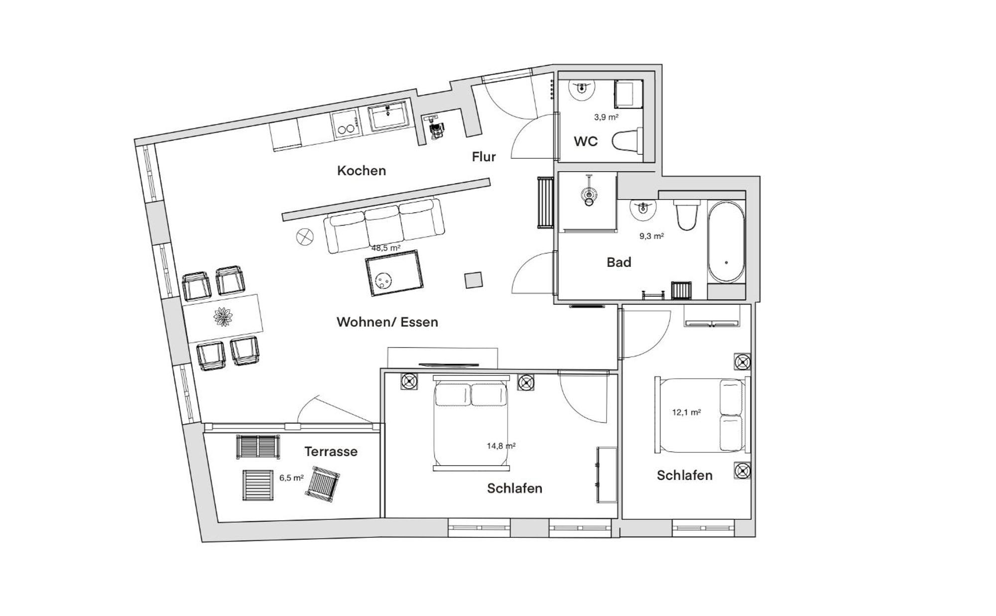 Pineapple Apartments Dresden Altstadt IV - 91 Qm - 1X Free Parking ภายนอก รูปภาพ
